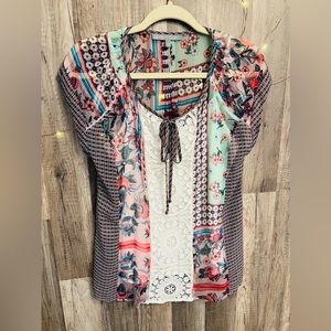 Daniel Rainn Sz S Blouse w/ tank. NWOT